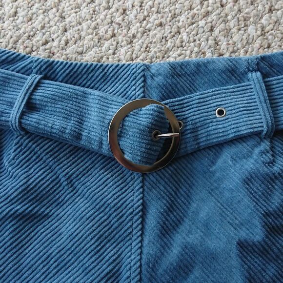 Zara TRF collection light blue Belted Corduroy Mini Skirt size M - Picture 5 of 10
